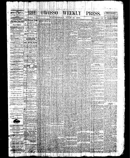 The Owosso Weekly Press. (1868 July 15)