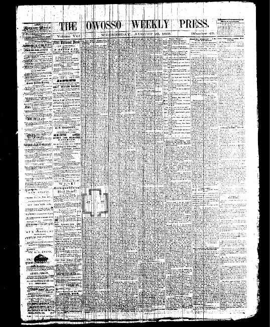 The Owosso Weekly Press. (1868 August 26)