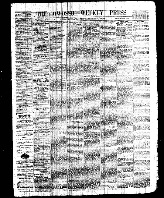 The Owosso Weekly Press. (1868 September 2)