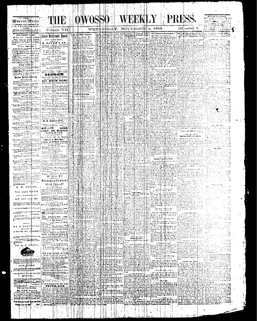 The Owosso Weekly Press. (1868 November 4)