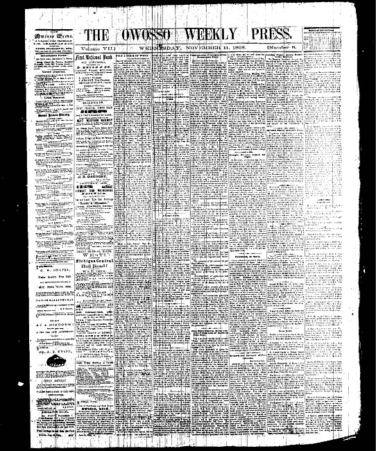 The Owosso Weekly Press. (1868 November 11)