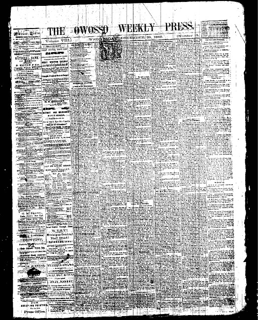 The Owosso Weekly Press. (1869 December 29)