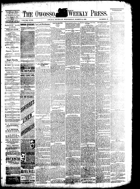 The Owosso Weekly Press. (1880 March 10)