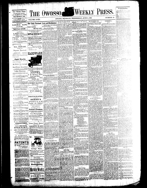 The Owosso Weekly Press. (1880 June 2)