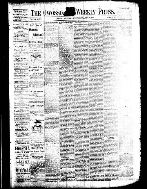 The Owosso Weekly Press. (1880 July 21)