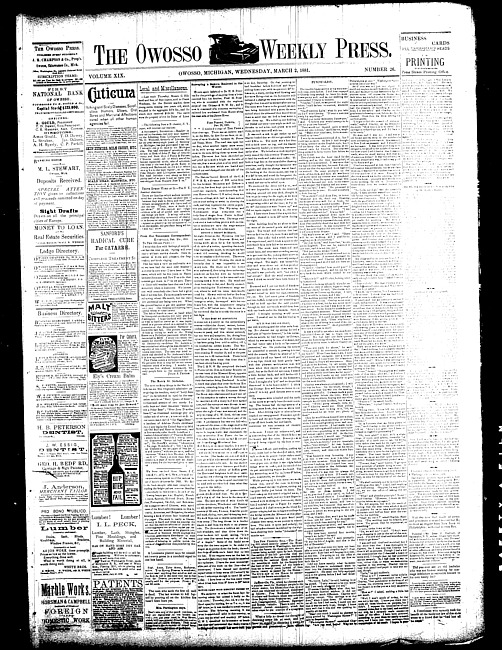 The Owosso Weekly Press. (1881 March 2)