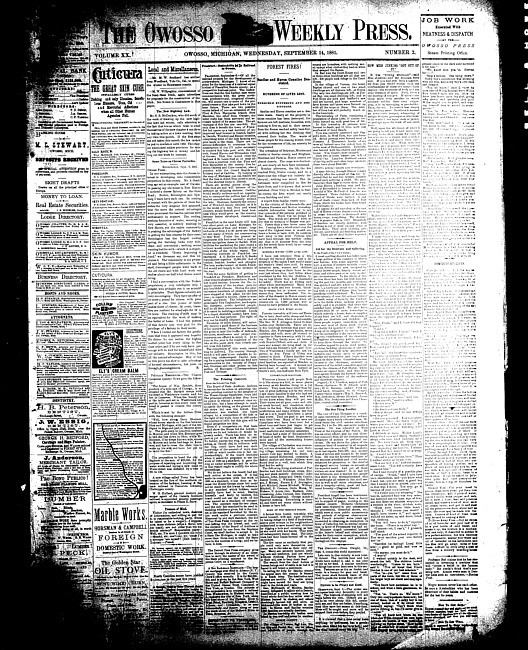 The Owosso Weekly Press. (1881 September 14)