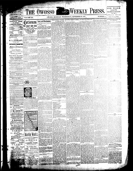 The Owosso Weekly Press. (1881 September 28)