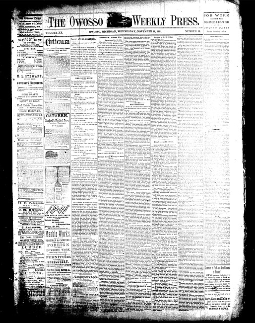 The Owosso Weekly Press. (1881 November 16)