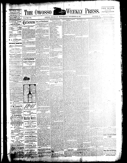 The Owosso Weekly Press. (1881 November 30)