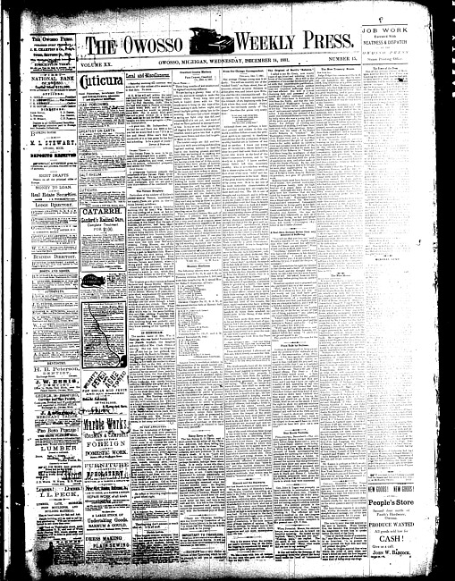 The Owosso Weekly Press. (1881 December 14)