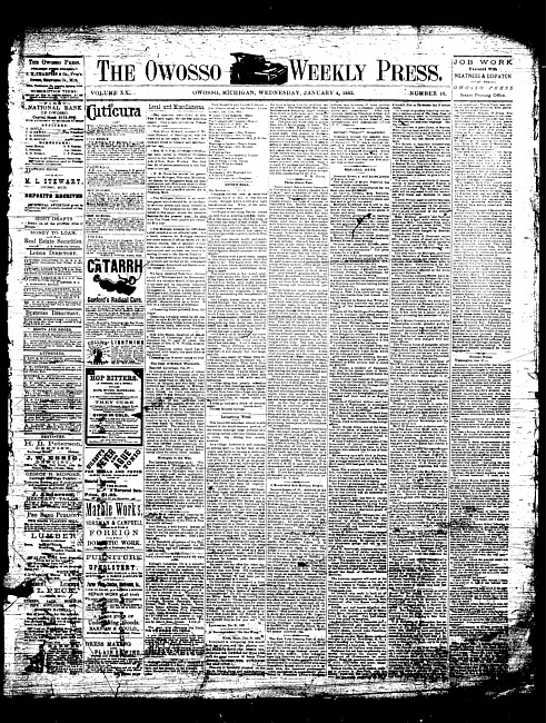 The Owosso Weekly Press. (1882 January 4)