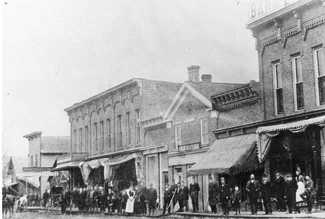 West side Clinton street circa 1870