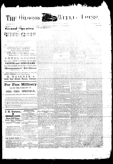 The Owosso Weekly Press. (1882 June 14)