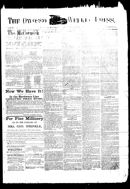 The Owosso Weekly Press. (1882 July 5)