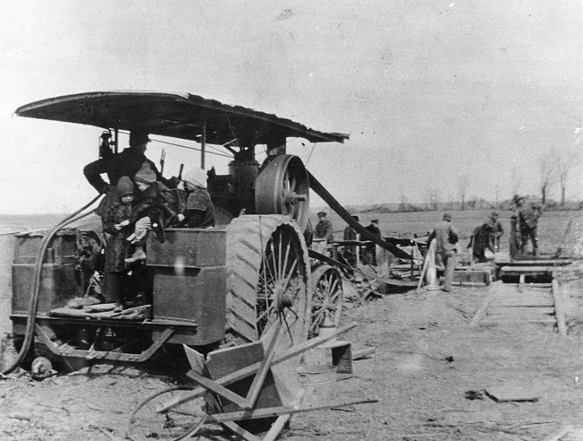 Sawing Wood with Steam Power