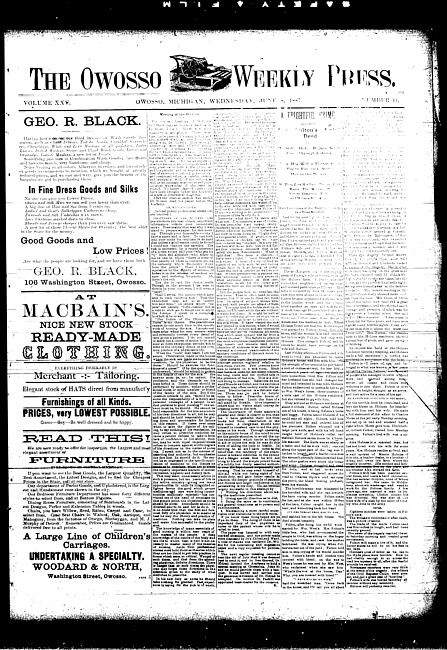The Owosso Weekly Press. (1887 June 8)