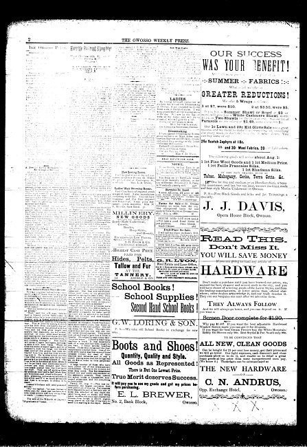 The Owosso Weekly Press. (1887 August 17)