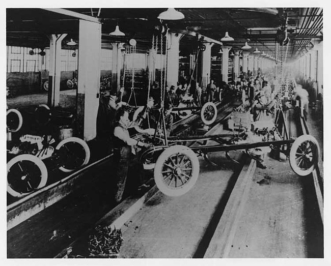 Interior of Dodge Brothers Company factory