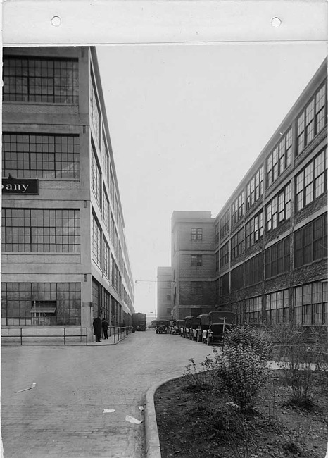 Main roadway between buildings Chalmers Motor Company