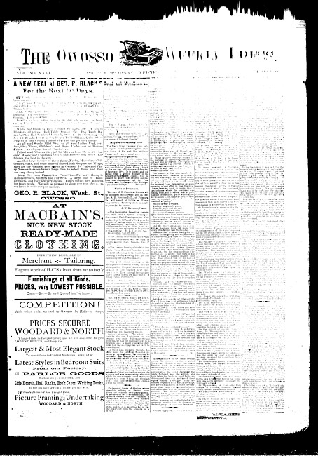 The Owosso Weekly Press. (1887 November 30)