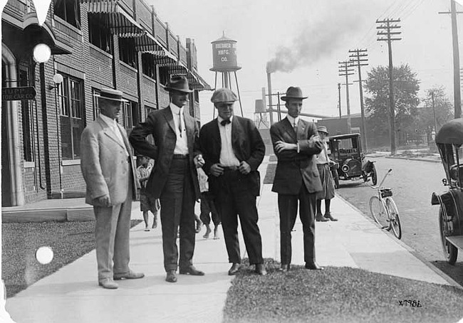 Hupp Motor Car Company agents at the factory