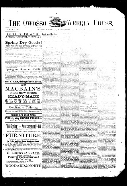 The Owosso Weekly Press. (1888 August 15)
