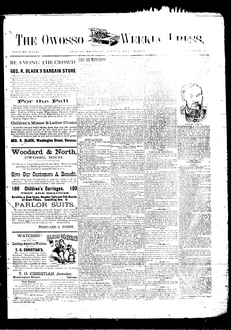 The Owosso Weekly Press. (1889 March 27)