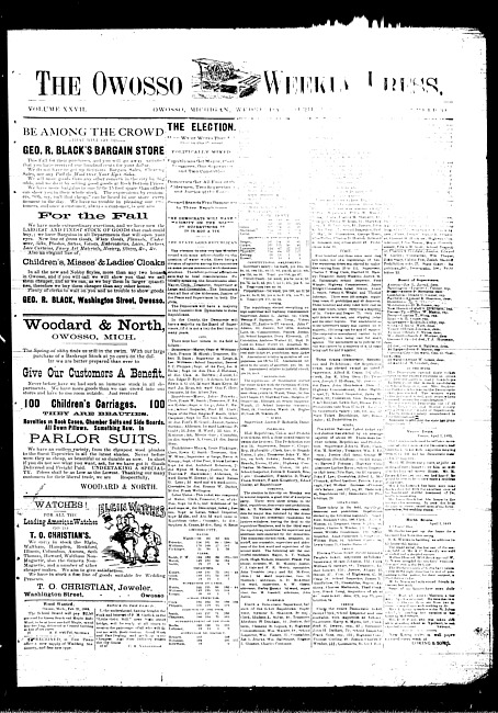 The Owosso Weekly Press. (1889 April 3)