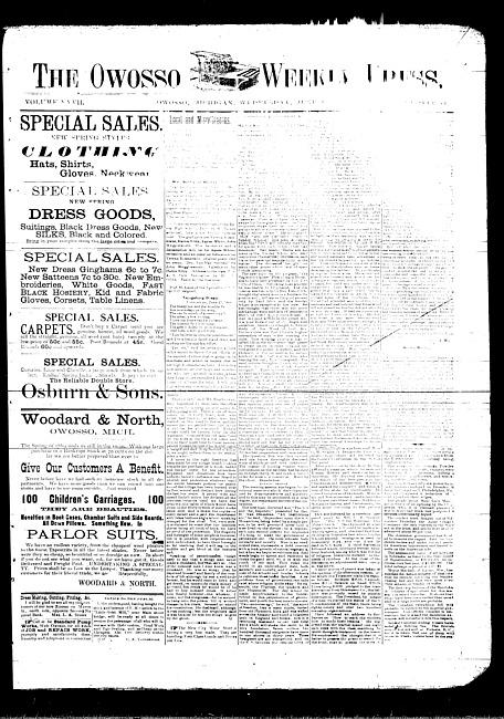 The Owosso Weekly Press. (1889 June 19)