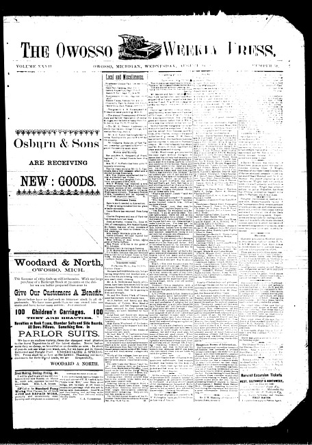 The Owosso Weekly Press. (1889 August 14)