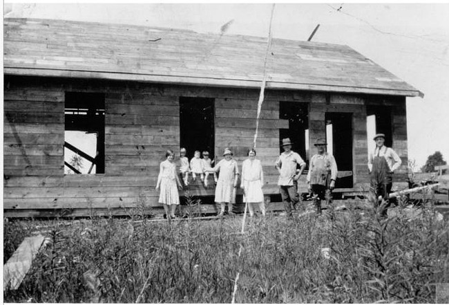 Vogler family and their new home