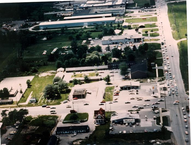 Sterling Inn area, aerial, 1975