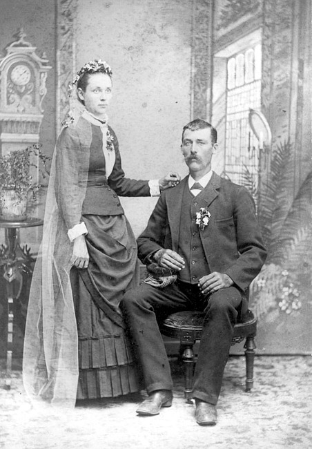 Sophia Ahrens and Ernest Boldt, wedding portrait