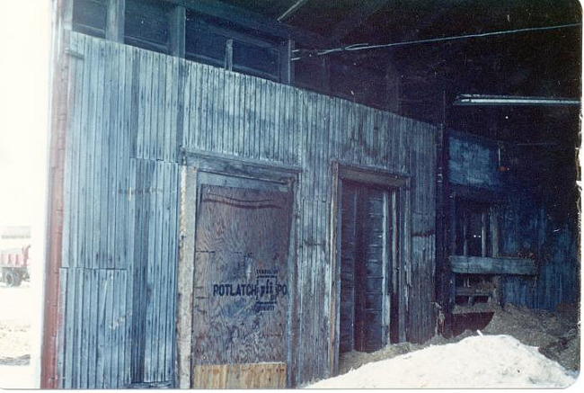 Interior of outbuilding, George Upton farm