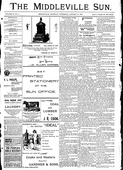 The Middleville sun. Vol. 29 no. 2 (1897 January 14)