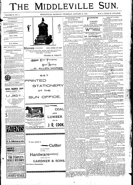 The Middleville sun. Vol. 29 no. 3 (1897 January 21)