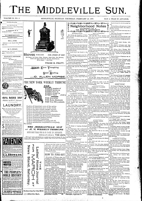 The Middleville sun. Vol. 29 no. 8 (1897 February 25)
