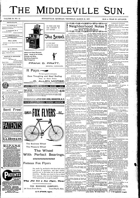 The Middleville sun. Vol. 29 no. 12 (1897 March 25)