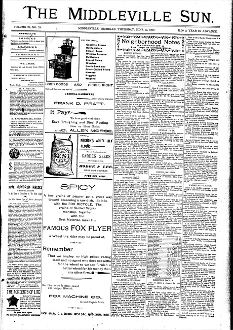 The Middleville sun. Vol. 29 no. 24 (1897 June 17)