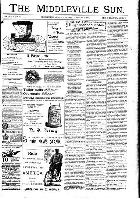 The Middleville sun. Vol. 29 no. 31 (1897 August 5)