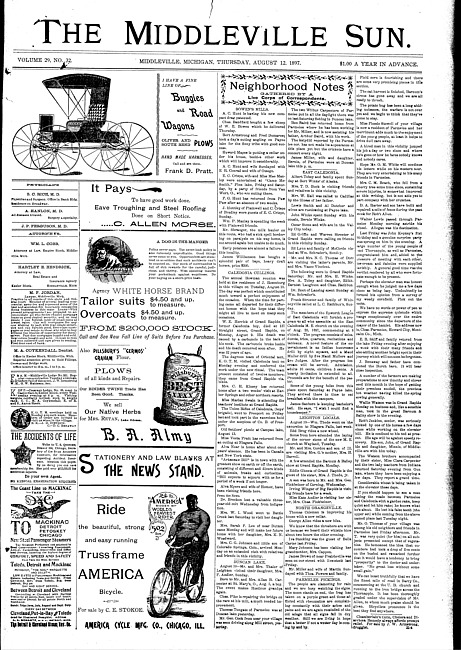 The Middleville sun. Vol. 29 no. 32 (1897 August 12)