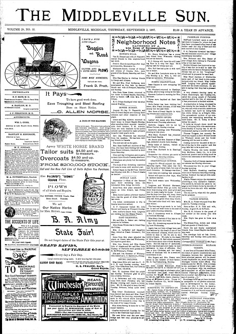 The Middleville sun. Vol. 29 no. 35 (1897 September 2)