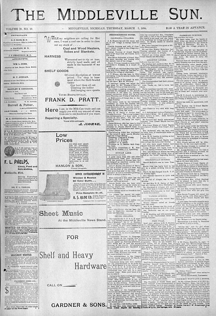 The Middleville sun. Vol. 28 no. 10 (1896 March 5)