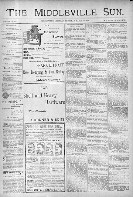 The Middleville sun. Vol. 28 no. 12 (1896 March 19)