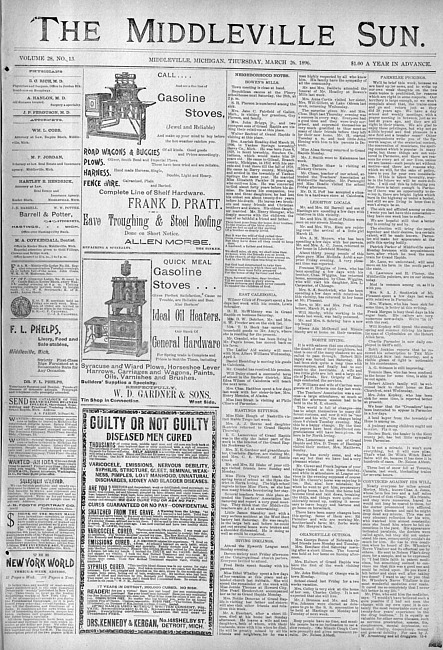 The Middleville sun. Vol. 28 no. 13 (1896 March 26)
