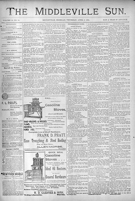 The Middleville sun. Vol. 28 no. 14 (1896 April 2)