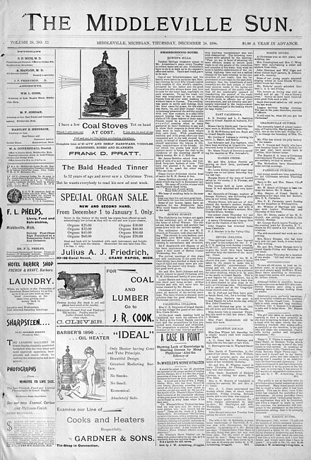 The Middleville sun. Vol. 28 no. 52 (1896 December 24)