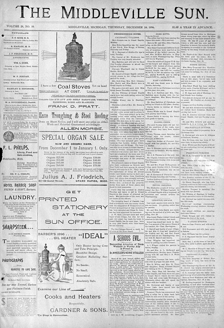 The Middleville sun. Vol. 28 no. 50 (1896 December 10)