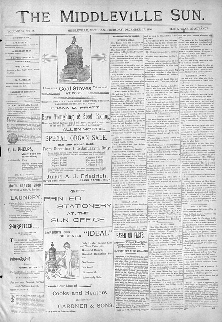 The Middleville sun. Vol. 28 no. 51 (1896 December 17)